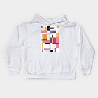 Abstract colored shapes and forms Kids Hoodie